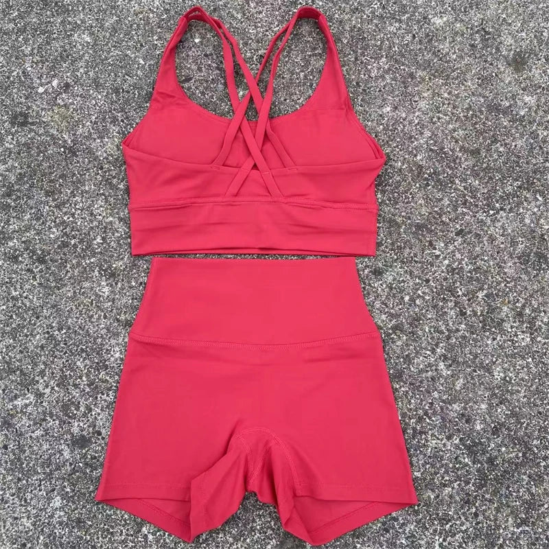 2 Piece Yoga Shorts and Top